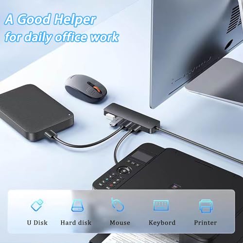 USB 3.0 Hub, VIENON 4-Port USB Hub USB Splitter USB Expander for Laptop, Xbox, Flash Drive, HDD, Console, Printer, Camera,Keyborad, Mouse(Not for Charging)|B09MLRPTT2