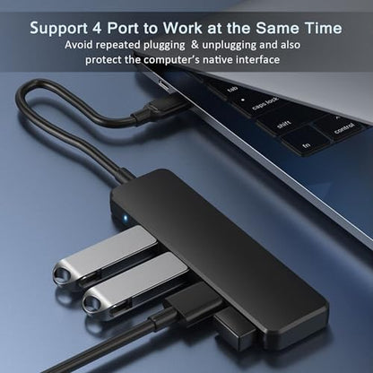 USB 3.0 Hub, VIENON 4-Port USB Hub USB Splitter USB Expander for Laptop, Xbox, Flash Drive, HDD, Console, Printer, Camera,Keyborad, Mouse(Not for Charging)|B09MLRPTT2